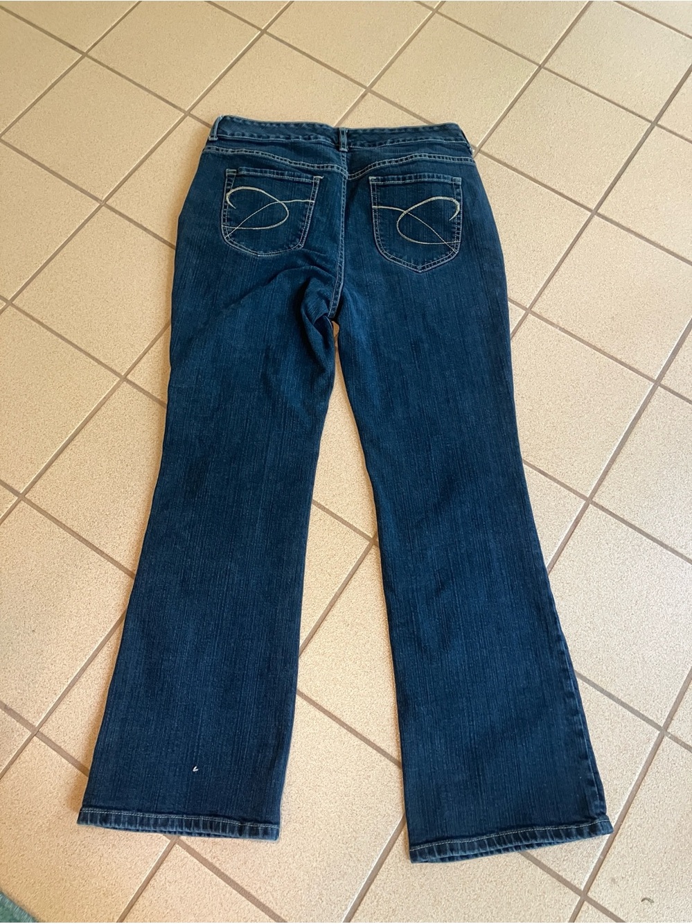 Dark Blue Chicos Platinum Bootcut Jeans size 1 Short (8 short) - Picture 8 of 11